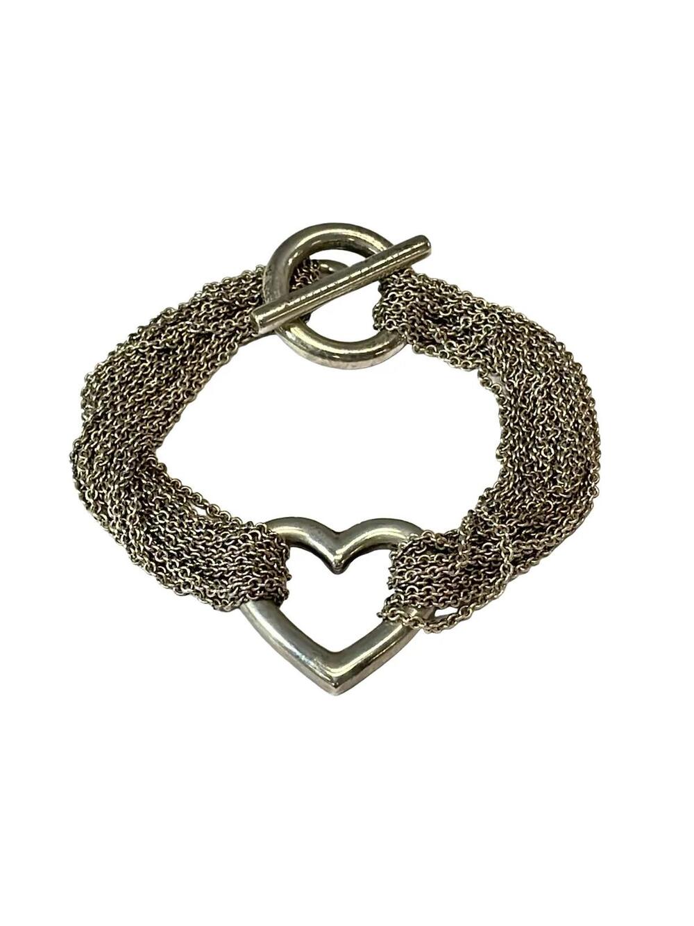 Tiffany&Co. Open Heart Silver Bracelet #373953T79B